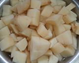 A picture of step 1 of Potato with Poppy seeds (Alu Posto).