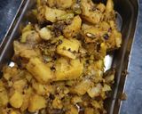 A picture of step 5 of Aloo shimla.