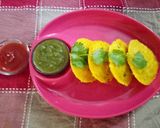 A picture of step 5 of Pickle Masala Rava Idli.