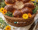 صورة لخطوة 1 من وصفة خبز الربيع على شكل وردة🌺