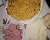 Pas rețetă Clătite umplute cu cașcaval și salam 🧀🥓 1 fotografie