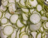 A picture of step 1 of Sponge gourd masala.