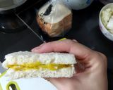 Hình bước làm 2 của món Bánh mì kẹp bí đỏ