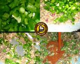 A picture of step 5 of Veg Manchurian 2 ways in gravy and dry.