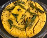 A picture of step 11 of Moong Dal Dhokla.