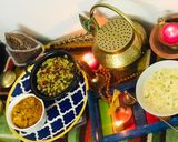 A picture of step 4 of Chirer Payesh or Kheer Poha.