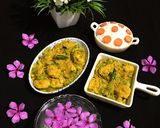 A picture of step 9 of Jal Bhara Jhinge / Steamed Matar Dal Fritters in Ridge Gourd.