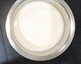 A picture of step 1 of Parle-g custard pudding.
