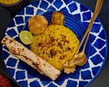 A picture of step 4 of Lemon Lal Msoor Dal Khichdi With Roasted Papad, Chokha, Dahi And Achar.