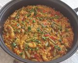 Foto del paso 6 de la receta Paella de solomillo y judías verdes