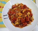 Foto langkah ke 5 dari resep Sausage BBQ with scrambled eggs.