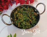A picture of step 5 of Mustard Greens Palya (Sarson ka Palya).