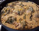 Foto del paso 8 de la receta: Pollo con rajas de poblano y elotes, en salsa de crema