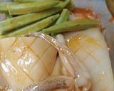 Hình bước làm 1 của món Mực nướng sa tế - heo rừng nướng chao
