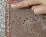 A picture of step 5 of Eggless cake with truffle sauce.