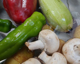 Foto del paso 1 de la receta: Verduras a la parrila con jamón ibérico y salsa mojo picante