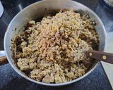 Foto del paso 2 de la receta: Hamburguesas de lentejas, garbanzos y espinaca sin tacc