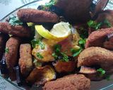 A picture of step 3 of Eggplant Croquettes 🍆 with Chicken 🐔.