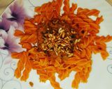 A picture of step 2 of Red Lentil Fussili with Veggie Sauce and Sunflower Seeds (Vegan).