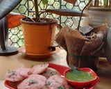A picture of step 4 of Beetroot Masala Idlis.
