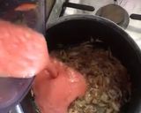 A picture of step 5 of Aloo gosht.