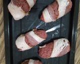 Foto del paso 7 de la receta: Carne y chile relleno de queso con tocino