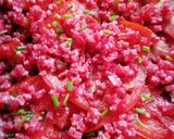 Foto del paso 5 de la receta Carpaccio de tomate con tartar de salami
