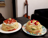 Foto del paso 6 de la receta: Torres de panqueques 1 vegetarian@ otro con jamón y paté! Glup !