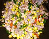 Foto langkah ke 6 dari resep Cumi asin jagung manis cabe hijau.