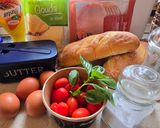 Sajtos-sonkás-tojáskrémes panini recept fázis 1 fotója