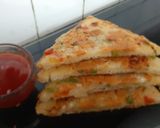 A picture of step 4 of Rava chesse toast.
