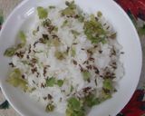 A picture of step 4 of Cumin fried rice jeera rice.