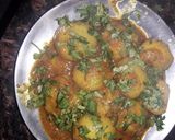 A picture of step 6 of Dum aloo.