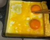 A picture of step 3 of Japanese Tamagoyaki (Egg yolk special).