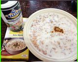 A picture of step 3 of Danhi Boondi Raita.