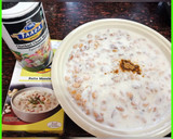 A picture of step 3 of Danhi Boondi Raita.
