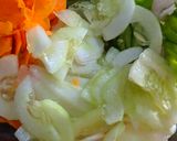 A picture of step 3 of Pink Quinoa salad.
