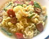 A picture of step 6 of Instant Vegetable Noodle soup.