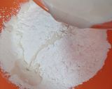 A picture of step 4 of Dilkush or sweet bread with coconut and tutti frutti filling.
