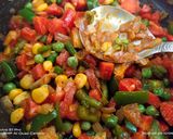 A picture of step 3 of Vegetable macroni.
