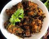 A picture of step 7 of Gongura Chicken (Chicken Cooked with Sorrel Leaves - Andhra Style).