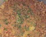 A picture of step 2 of Chatpati chana chaat.