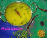 A picture of step 8 of Dal Tove (Konkani style).