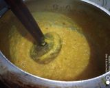 A picture of step 1 of Turnip saag with makki roti.