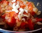 A picture of step 5 of Kadai paneer.