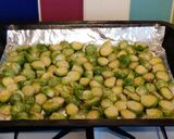 A picture of step 4 of Vickys Orange & Cranberry Brussel Sprouts, GF DF EF SF NF.