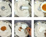 A picture of step 2 of Kachchi Haldi Paratha with Sarson ka Raita.
