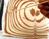 A picture of step 5 of Zebra Sponge Cake.