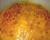 A picture of step 2 of Spaghetti with beans.