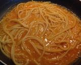 A picture of step 4 of Spaghetti alla Chitarra with Cherry Tomato Cream and Tastasale Ragù.